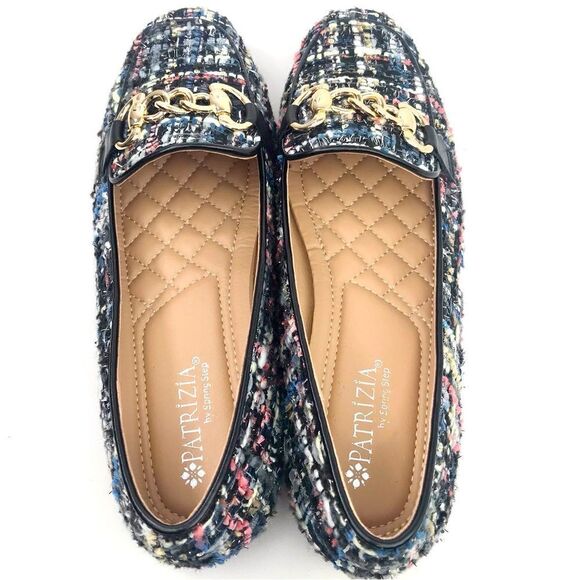 Patrizia Spring Step CHANELLO Multicolored Sparkle Tweed Knit knot Loafer - Picture 9 of 15